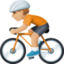 person biking: medium-light skin tone on Facebook