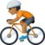 person biking: medium-dark skin tone on Facebook