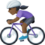 woman biking: dark skin tone on Facebook