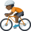 person biking: dark skin tone on Facebook