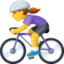woman biking on Facebook