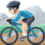 man mountain biking: light skin tone on Facebook
