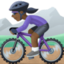 woman mountain biking: dark skin tone on Facebook
