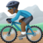 man mountain biking: dark skin tone on Facebook