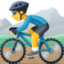 man mountain biking on Facebook