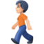person walking: light skin tone on Facebook