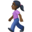 woman walking: dark skin tone on Facebook