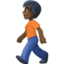 person walking: dark skin tone on Facebook