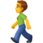 man walking on Facebook