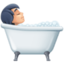 person taking bath: light skin tone on Facebook