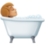 person taking bath: medium-light skin tone on Facebook