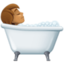 person taking bath: medium skin tone on Facebook