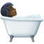 person taking bath: dark skin tone on Facebook