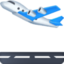 airplane departure on Facebook