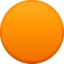 orange circle on Facebook