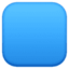blue square on Facebook