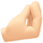 pinched fingers: light skin tone on Facebook