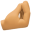pinched fingers: medium skin tone on Facebook