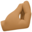 pinched fingers: medium-dark skin tone on Facebook