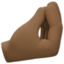 pinched fingers: dark skin tone on Facebook