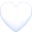 white heart on Facebook
