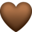 brown heart on Facebook