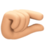 pinching hand: light skin tone on Facebook