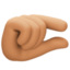 pinching hand: medium-light skin tone on Facebook