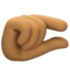 pinching hand: medium skin tone on Facebook