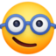nerd face on Facebook