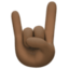 sign of the horns: dark skin tone on Facebook