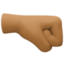 right-facing fist: medium-dark skin tone on Facebook