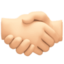 handshake: light skin tone on Facebook