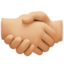 handshake: medium-light skin tone on Facebook