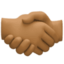 handshake: medium-dark skin tone on Facebook