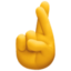 crossed fingers on Facebook