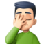man facepalming: light skin tone on Facebook