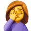 woman facepalming on Facebook