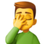 man facepalming on Facebook