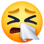 sneezing face on Facebook