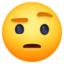 face with raised eyebrow on Facebook