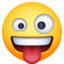 zany face on Facebook