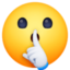 shushing face on Facebook