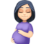 pregnant woman: light skin tone on Facebook