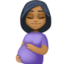 pregnant woman: medium-dark skin tone on Facebook