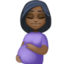 pregnant woman: dark skin tone on Facebook