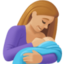 breast-feeding: medium-light skin tone on Facebook