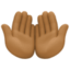 palms up together: medium-dark skin tone on Facebook