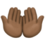 palms up together: dark skin tone on Facebook