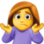 woman shrugging on Facebook